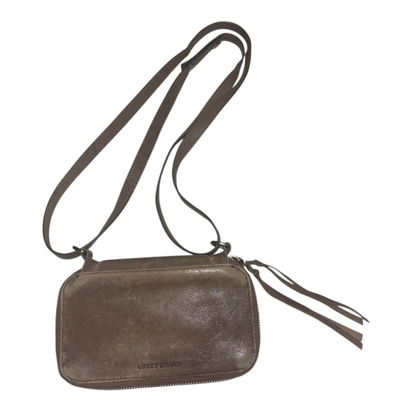 Lucky Brand Handbags - Lucky Brand Tan Leather Crossbody Bag Kaie